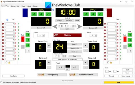 Free Scoreboard software & tools to create scoreboard in .